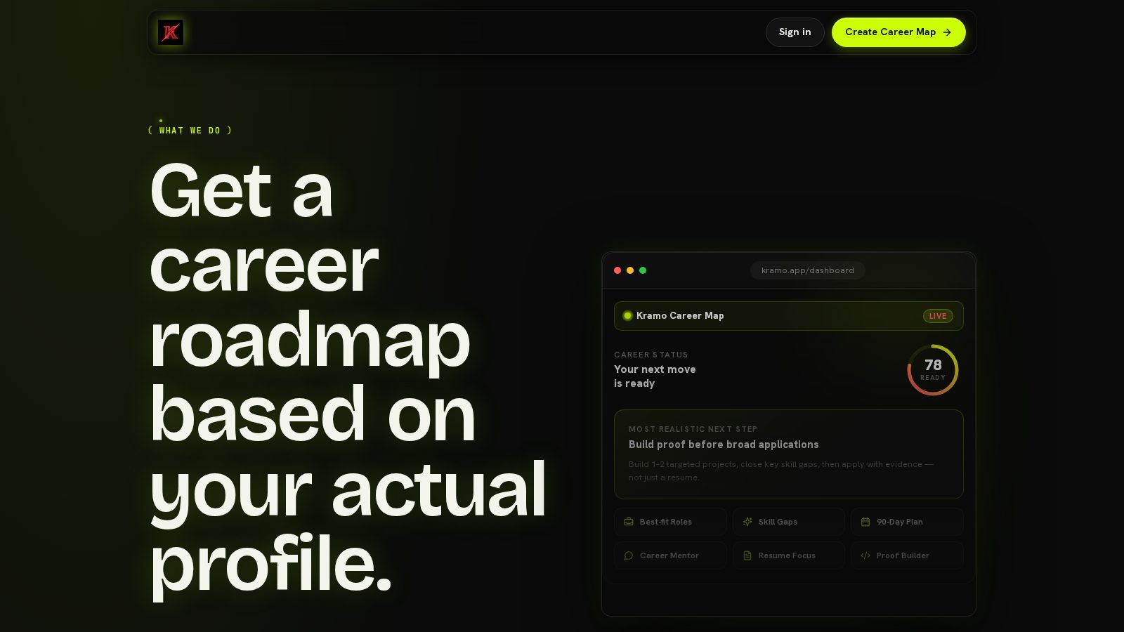 Kramo — live product screenshot