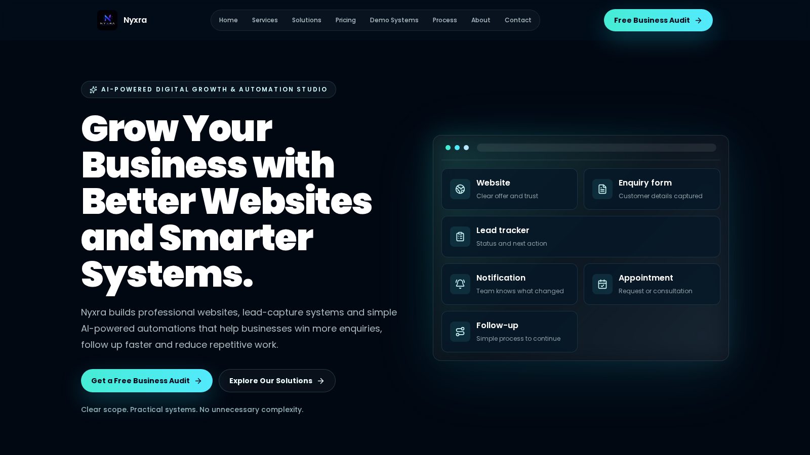 Nyxra — live project screenshot